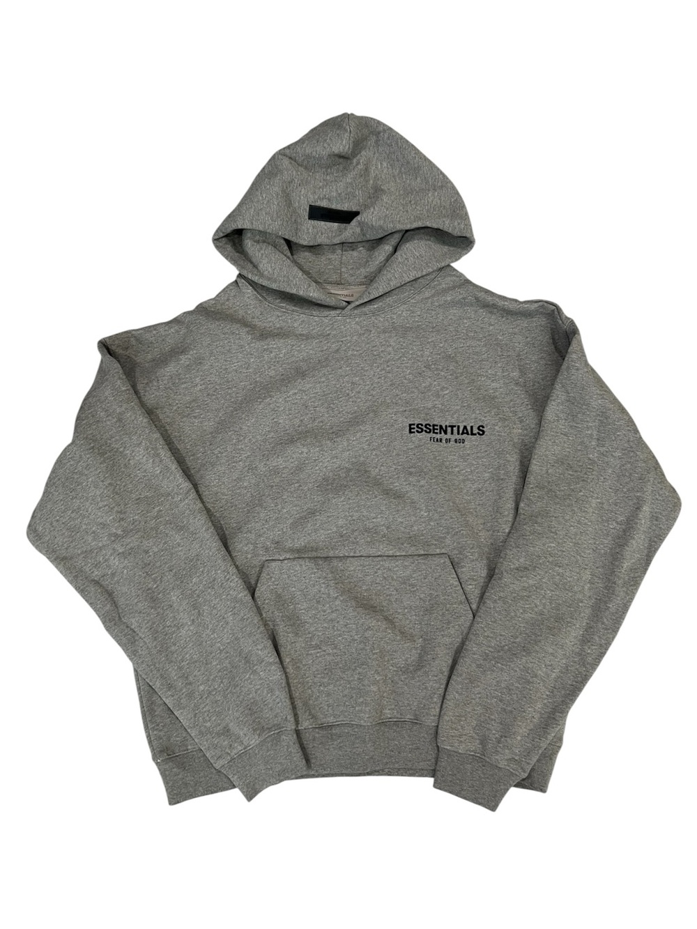 Fear of God ESSENTIALS Gray Hooded Sweatshirt with Chest Logo